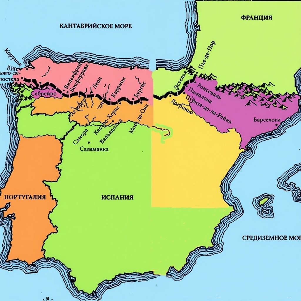 Карта того времени согласно книги