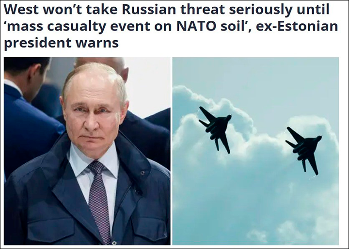    В Эстонии жалуются, что инцидент с русским истребителем не привёл к трагедии, которая "могла бы пробудить НАТО". Скриншот страницы с сайта LBC