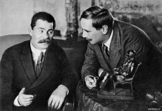 Максим Горький и Герберт Уэллс.