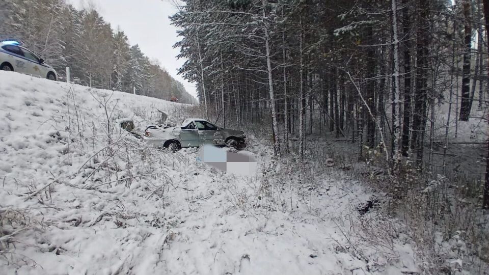    Место аварии. Источник: Пресс-служба Госавтоинспекции Новосибирской области