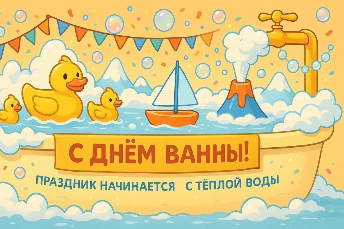   Открытки ко Дню ванны