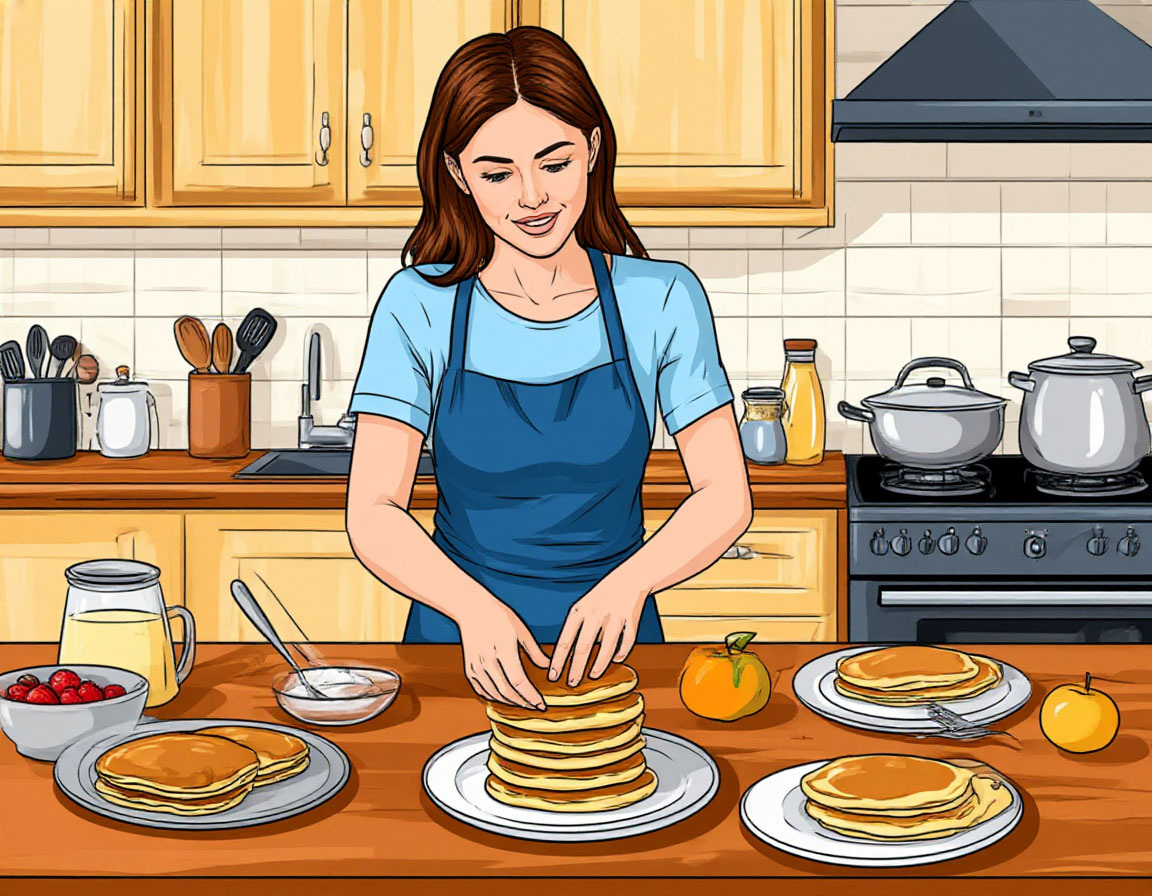 Статья посвящена философии панкейков как идеальной утренней еды, обеспечивающей энергетический старт и психологическое удовольствие. Автор делится профессиональными секретами приготовления пышных и вкусных панкейков, подчёркивая важность баланса ингредиентов и техники выпечки. Представлены девять рецептов, включая классические американские, веганские, безглютеновые, белковые и экспериментальные варианты, такие как панкейки с морковкой и шоколадом. Каждый рецепт сопровождается подробными инструкциями и рекомендациями по улучшению вкуса и текстуры. Статья вдохновляет читателей на кулинарные эксперименты и призывает готовить панкейки с удовольствием и заботой о здоровье.