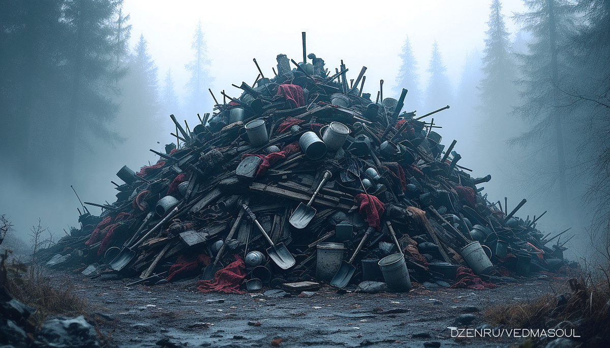 Авторское изображение @vedmasoul. Cгенерировано ИИ. Перекрытие дорог, удачи, ритуал