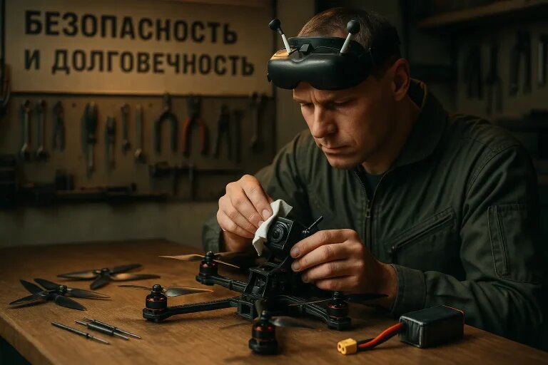    Как правильно ухаживать за FPV-дроном после тренировок "Обученик"