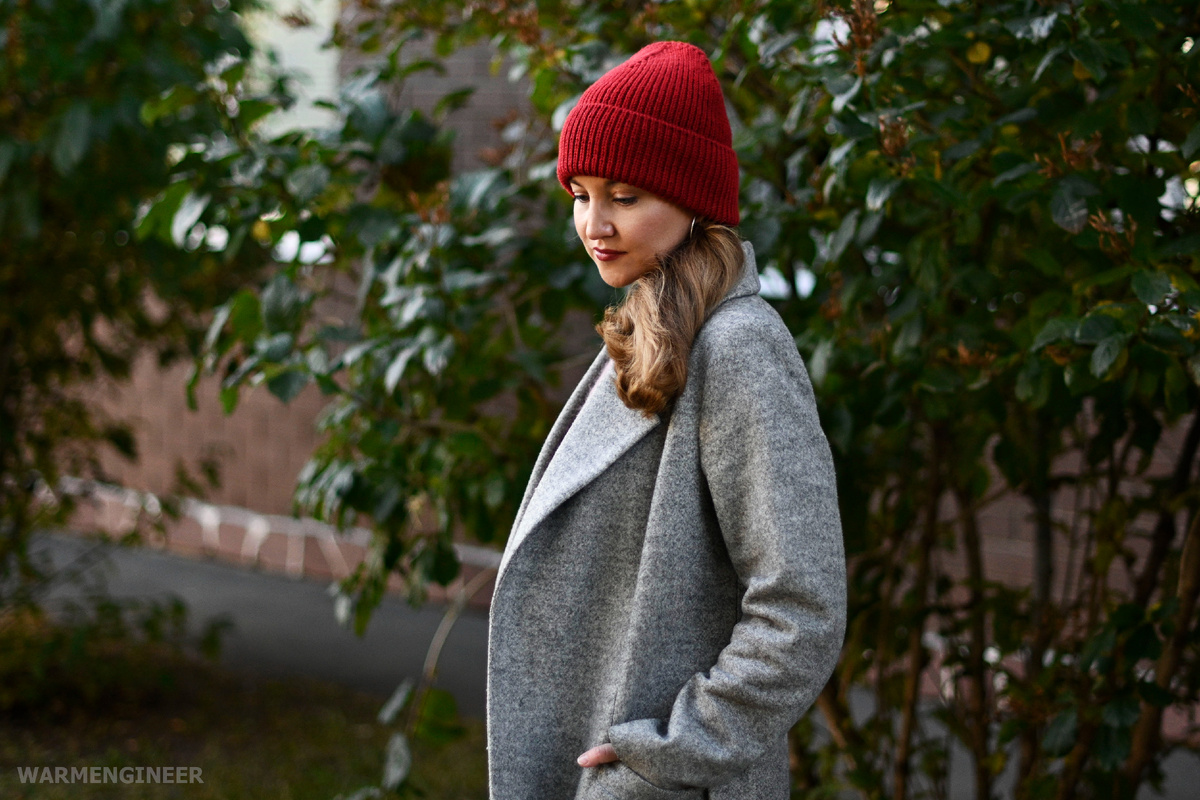 Шапка из моточного гребеного мариноса