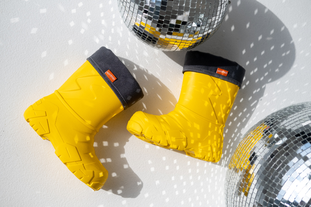 Желтые резиновые сапоги для девочкек и для мальчиков Нордман Кидс