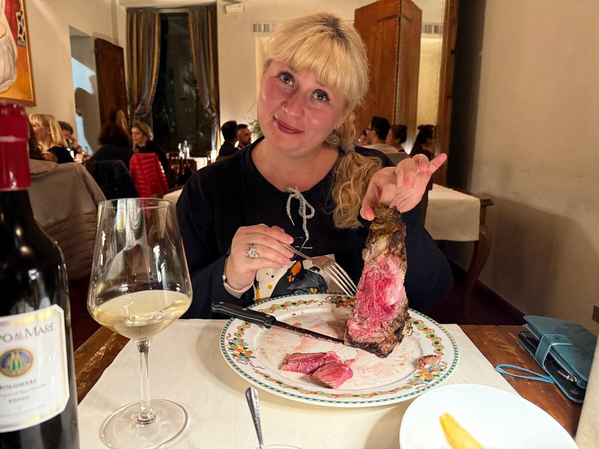 Вчера с флорентийским стейком.