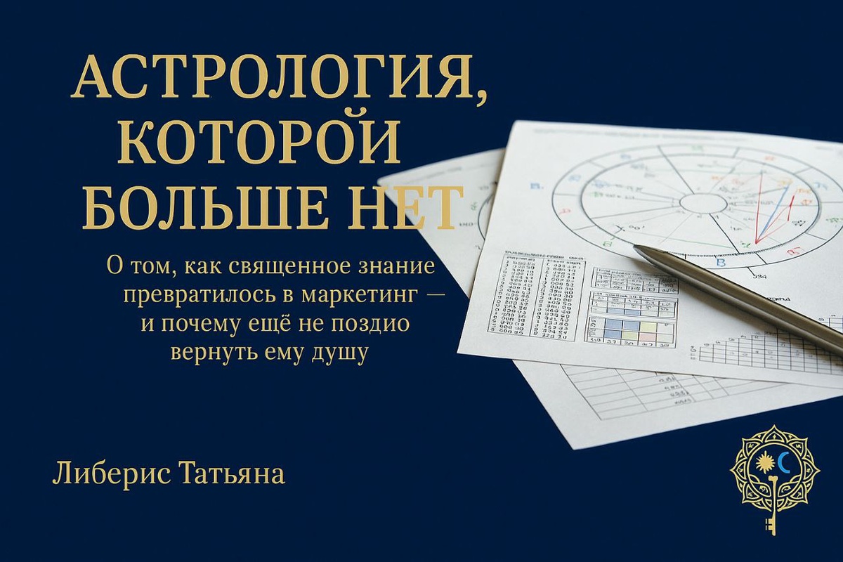 Статья для тех, кто чувствует, что астрология — это не развлечение, а путь. Это голос звёзд, а не маркетинговый инструмент. Этот текст — манифест возвращения к глубине, к сути, к чистоте настоящего знания.