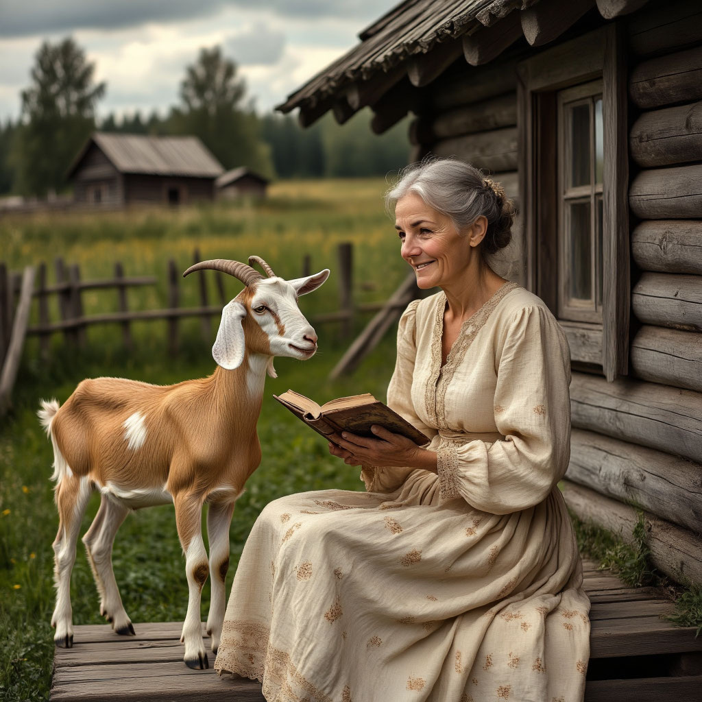 Бабка Анисья привела к ветеринару свою единственную козу. 