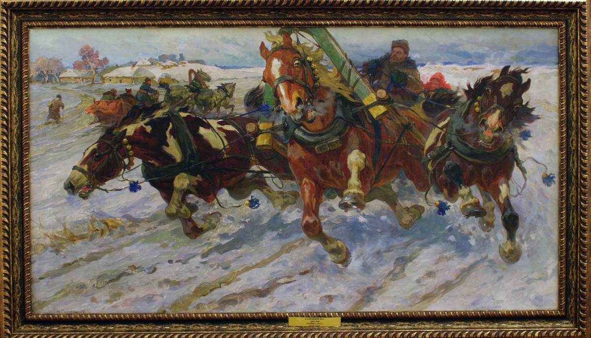 Работа Николая Самокиша «Тройка» // Фотокопия предоставлена Симферопольским художественным музеем