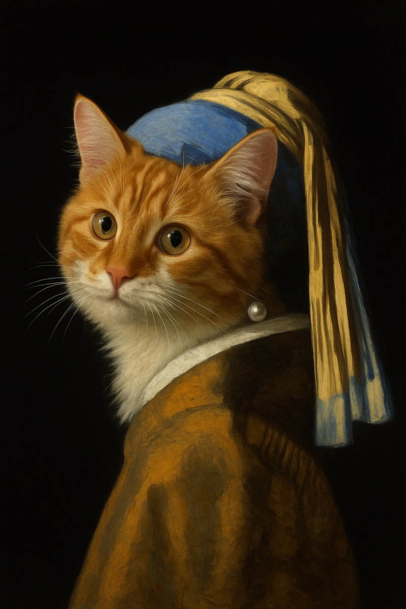 Кошка с жемчужной серёжкой