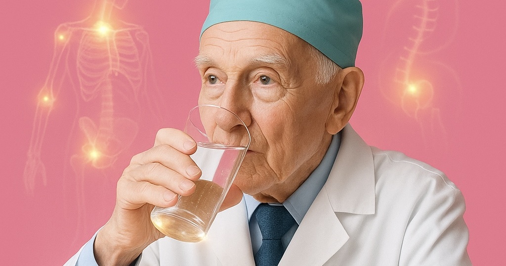 99-летний хирург: «Я никогда не пью воду вот так — суставы и кости скажут спасибо»