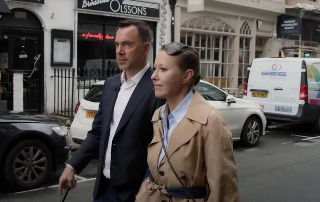    Ксения Собчак и Алексей Арестович*. Фото: скрин