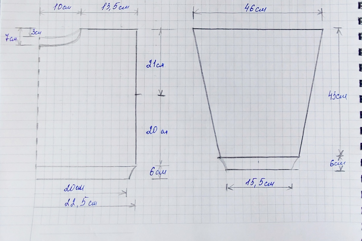 Технический рисунок деталей.