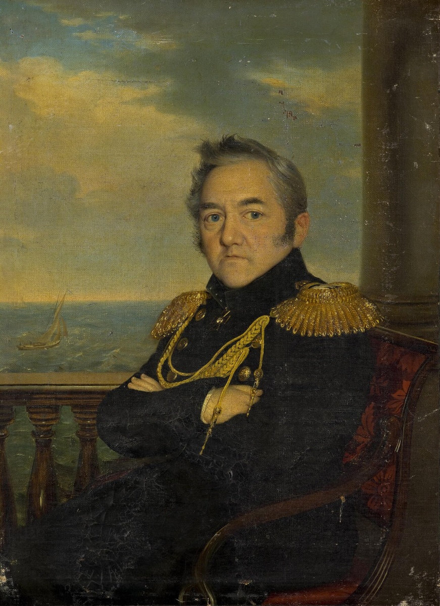 Адмирал Михаил Петрович Лазарев (1788-1851) на картине худолжника Роберта Шведе. Портрет создан в 1844 году, в период, когда Лазарев уже командовал Черноморским флотом.