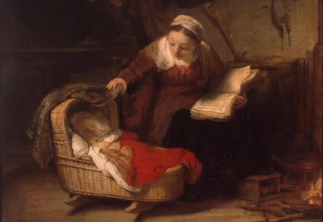 Рембрандт ван Рейн. «Святое семейство» (1645). Фрагмент