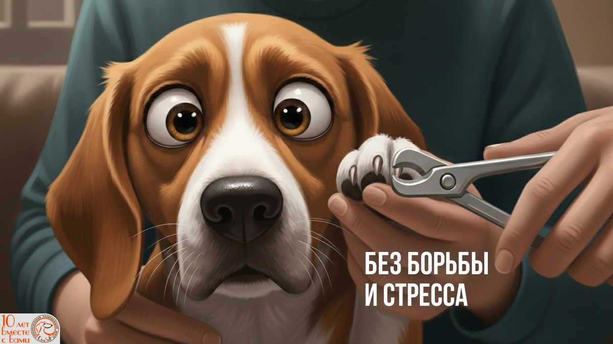 Момент ужаса: собака понимает, что сейчас начнётся ненавистная процедура. Иллюстрация той самой боли, которую мы научимся лечить | Изображение: DogSelf