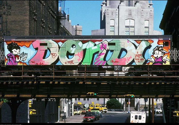 Граффити Нью-Йорка на вагонах метро, конец 70-х, DONDI