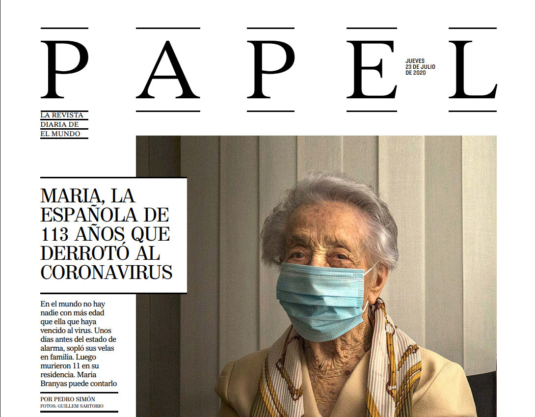   Скриншот: страница издания El Mundo за 23 июля 2020 года