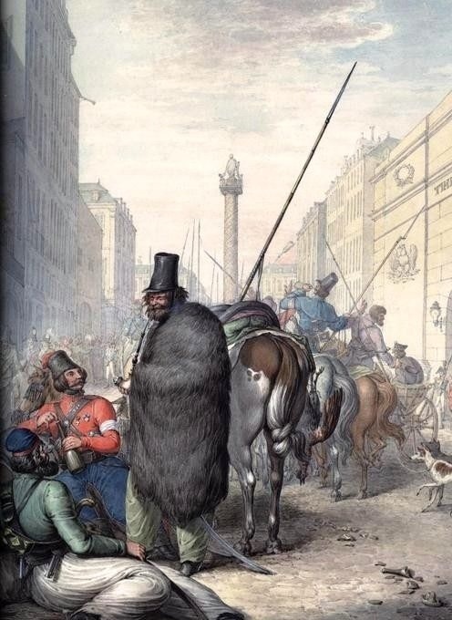 Russian cossacks in Paris streets in 1814
by Opits (Георг-Эммануэль Опиц)