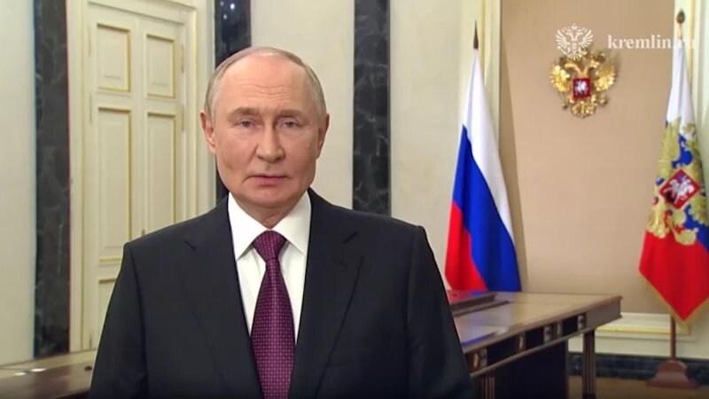     Видеообращение Владимира Путина. Скриншот видео