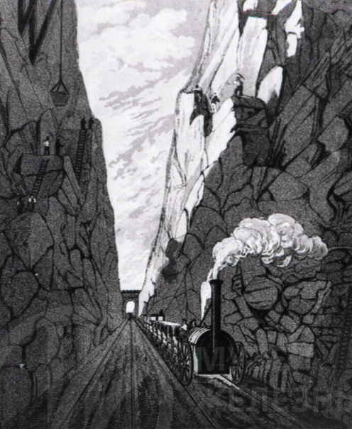 Вид железной дороги Ливерпуль – Манчестер. Из фондов музея.