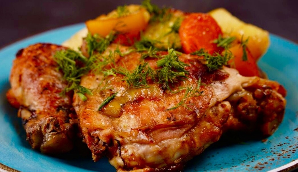 Золотое бедро индейки «По-Мароккански».