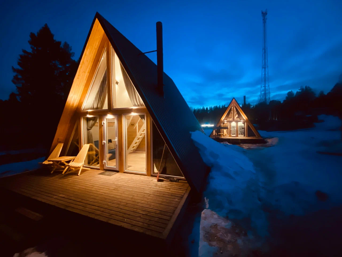 Тихие домики базы OiVa в Карелии 
