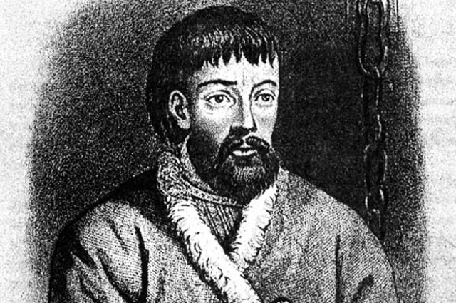    Емельян Пугачёв в тюрьме. Портрет, приложенный к изданию «Истории пугачёвского бунта» А. С. Пушкина, 1834 Фото: Public Domain