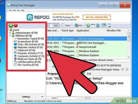 2Запустите программу. Откройте установленную программу. Клавиатурные шпионы являются «тихими» приложениями, которые запускаются в виде фоновых процессов, поэтому сразу после открытия программа немедленно свернется, чтобы ее не заметили другие пользователи.