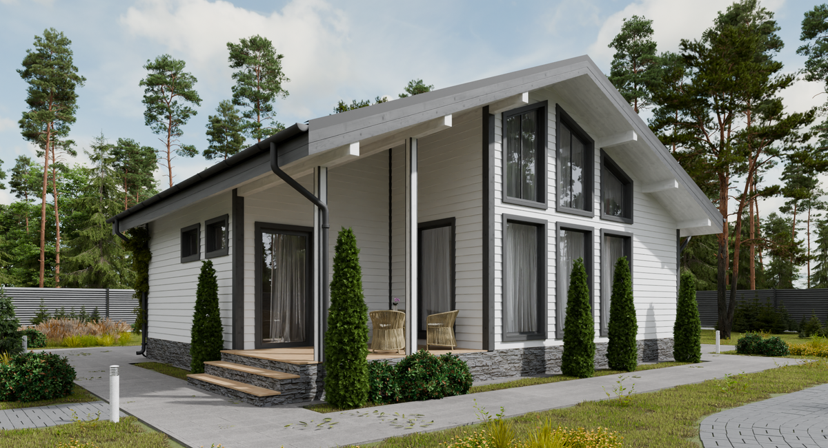 Проект каркасного дома ФАВОРИТ от компании Лидер Дач