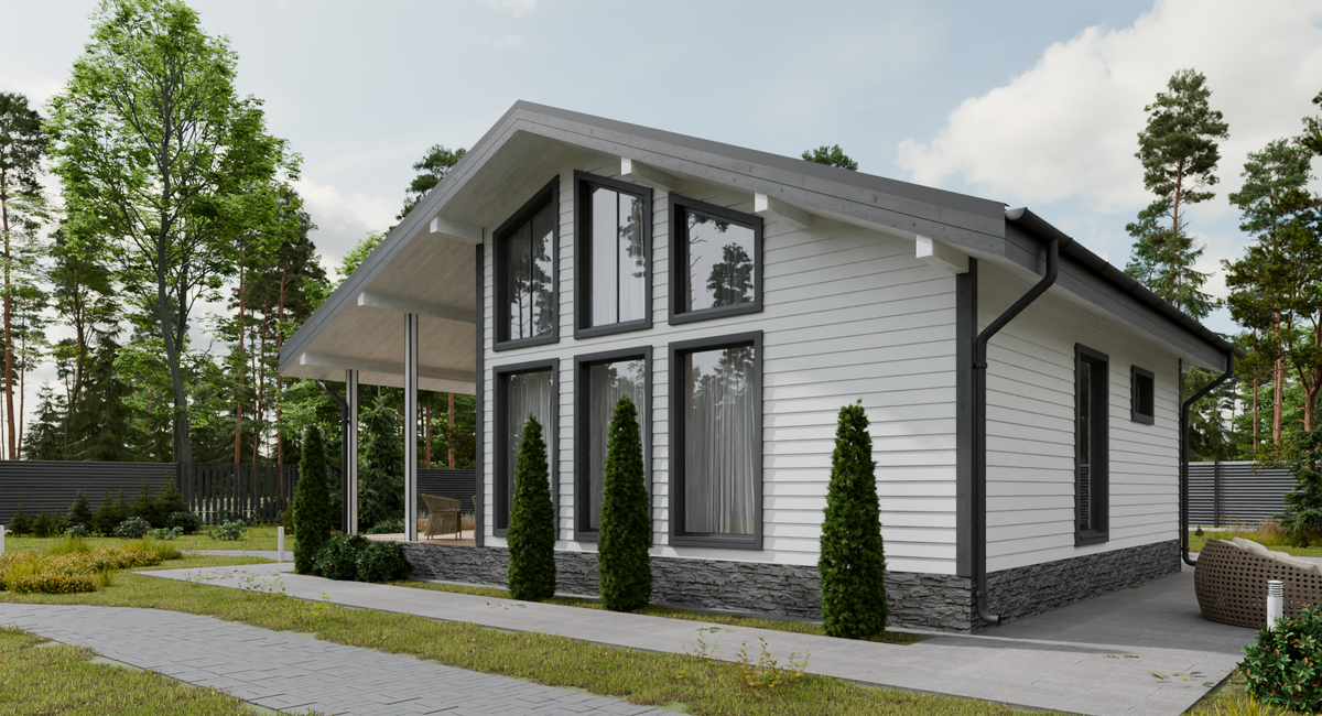 Проект каркасного дома ФАВОРИТ от компании Лидер Дач