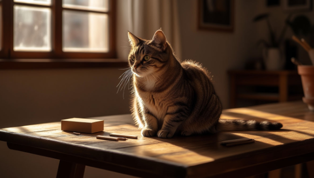 минимализм с кошкой