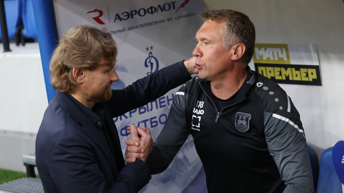    Валерий Карпин и Андрей Талалаев.Александр Федоров