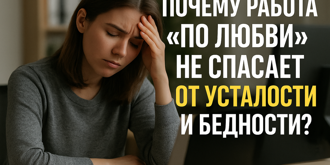 Почему работа "по любви" не спасает от усталости и бедности?