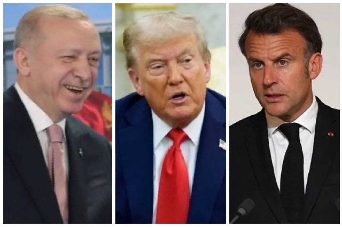    Реджеп Эрдоган, Дональд Трамп, Эммануэль Макрон.