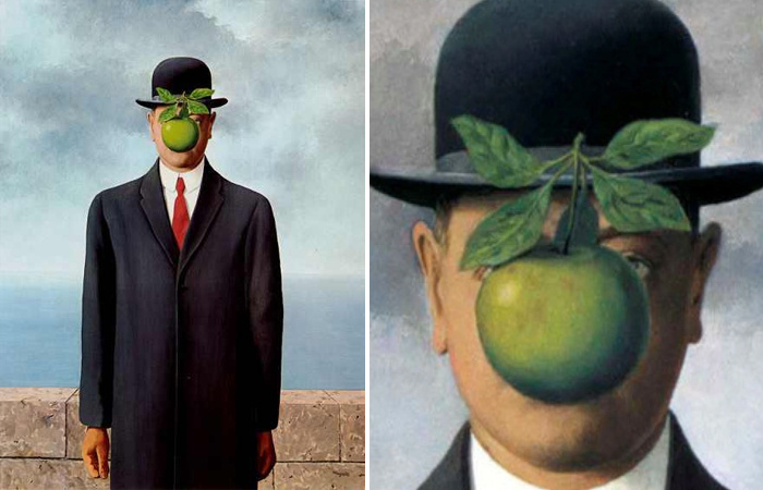 Картина «Сын человеческий» Рене Магритта 