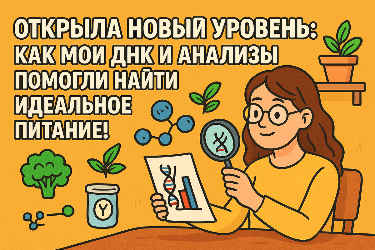 Открыла новый уровень: как мои ДНК и анализы помогли найти идеальное питание! 