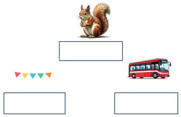 Найди место звука "А" в словах: флажки, белка, автобус