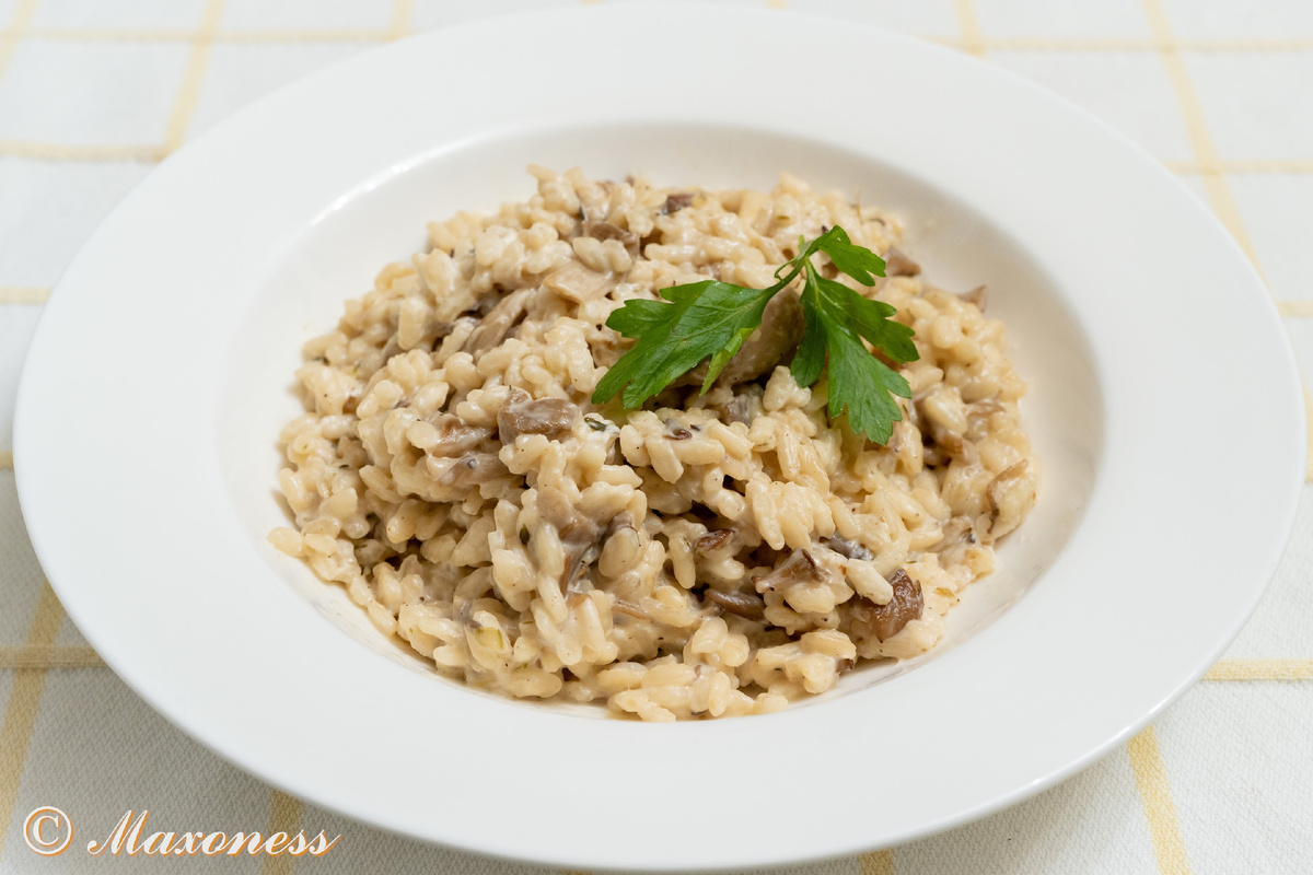 Ризотто с грибами и маскарпоне. Итальянская кухня

