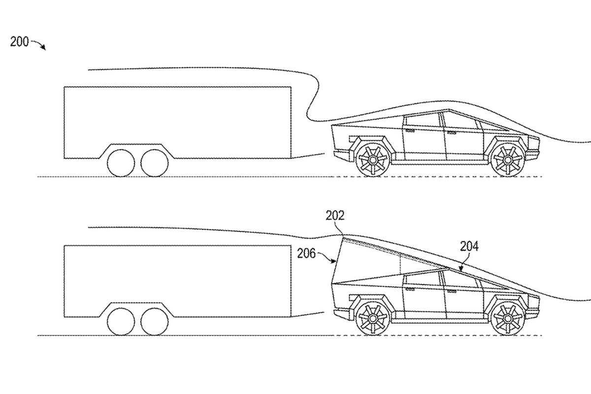 Но с прицепом сопротивление резко возрастает, а запас хода сокращается. Надувное решение Tesla призвано решить именно эту проблему.