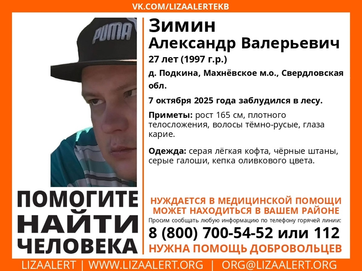 Фото: поисковый отряд «Лиза Алерт» Свердловской области  📷
