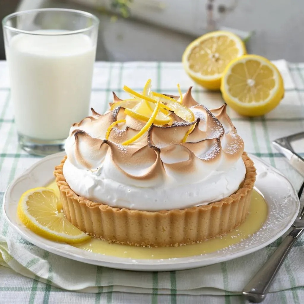 Лимонный пирог с меренгой 