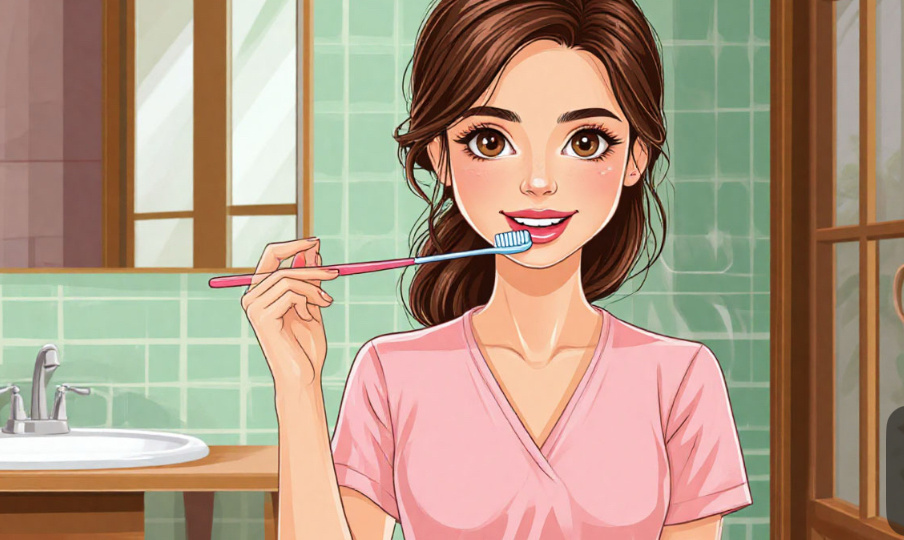 Обязательно делаю пока чищу зубы: 4 упражнения и отеков нет, лицо молодое и море энергии