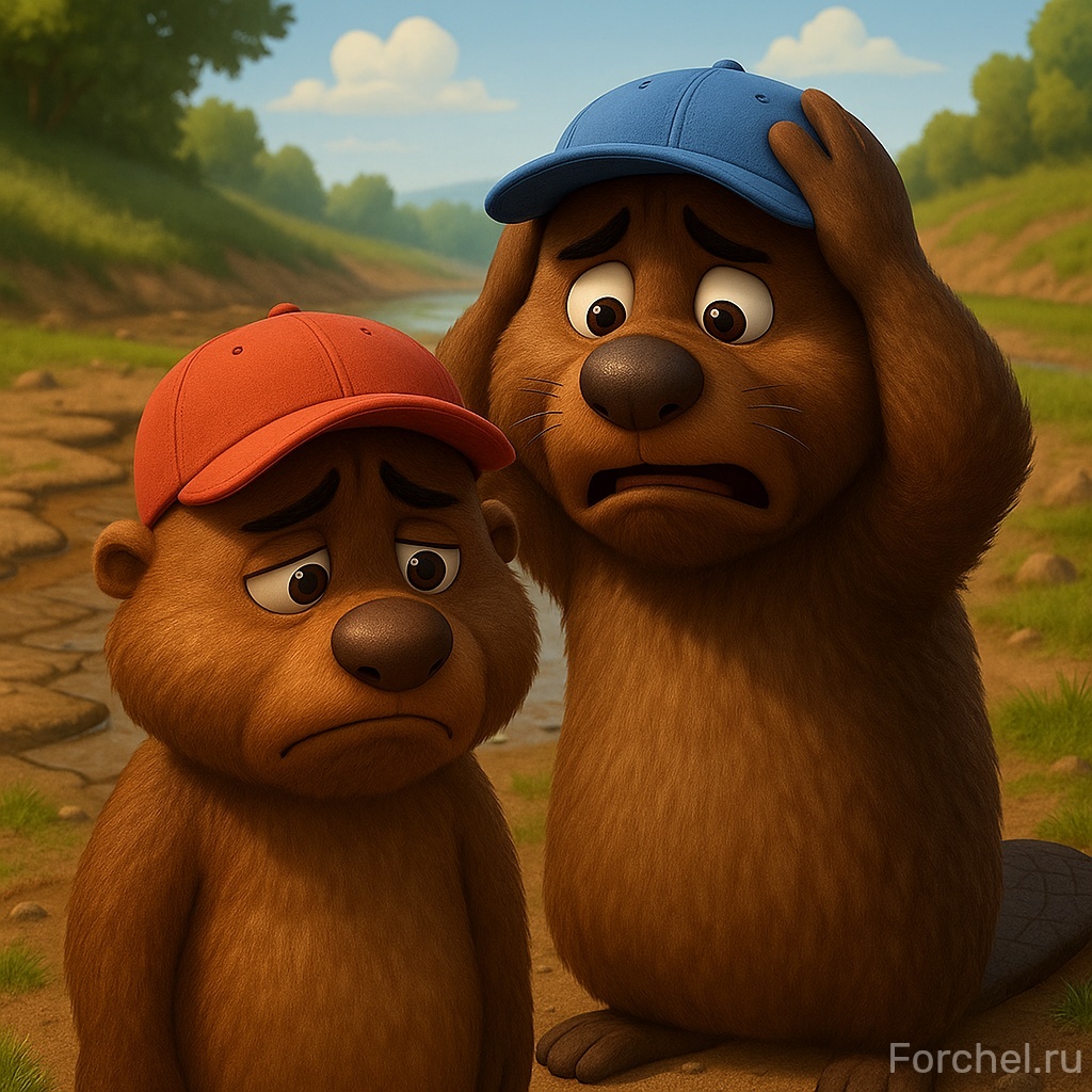 Река мельчает