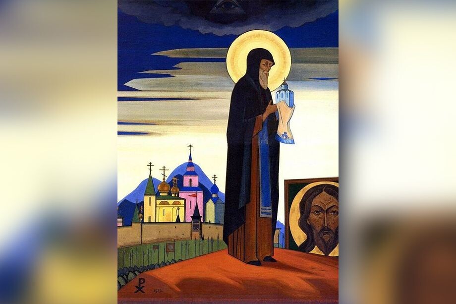 Фото: Н. К. Рерих. Святой Сергий. 1932. Государственная Третьяковская галерея