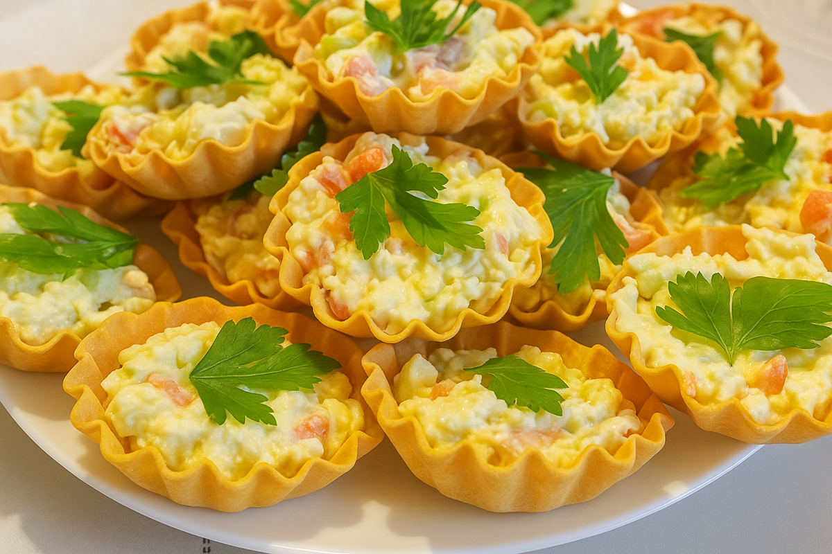 Тарталетки с начинкой закусочные