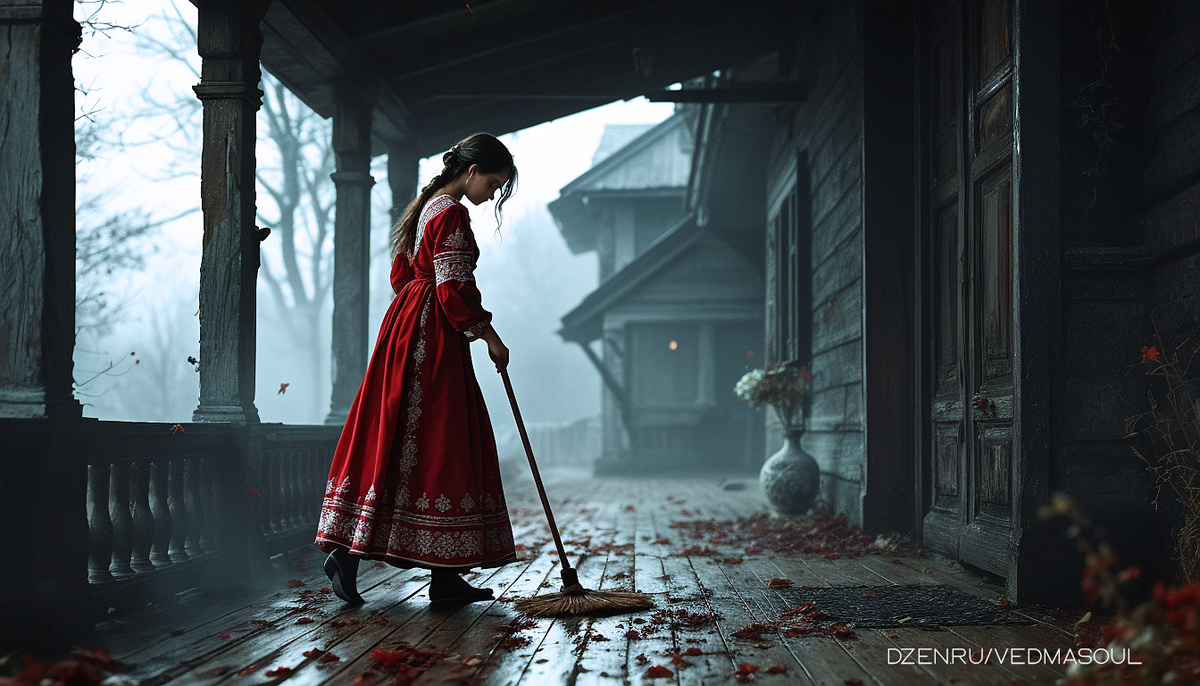 Авторское изображение @vedmasoul. Cгенерировано ИИ. Чистка от порчи, крадника, сглаз