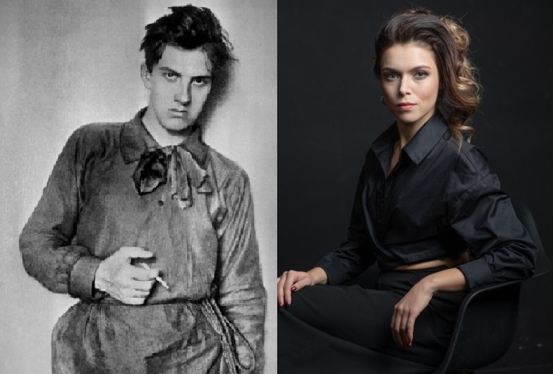 Владимир Маяковский - Юлия Лазерсон в спектакле "Закрой глаза и смотри" Вадима Демчог