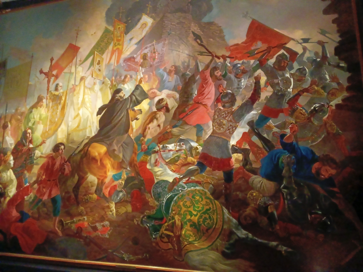 К.П. Брюлов. Осада Пскова Стефаном Баторием в 1581 году.(Выставка "К.П.Брюлов" в Третьяковской галерее).Фото автора. 
